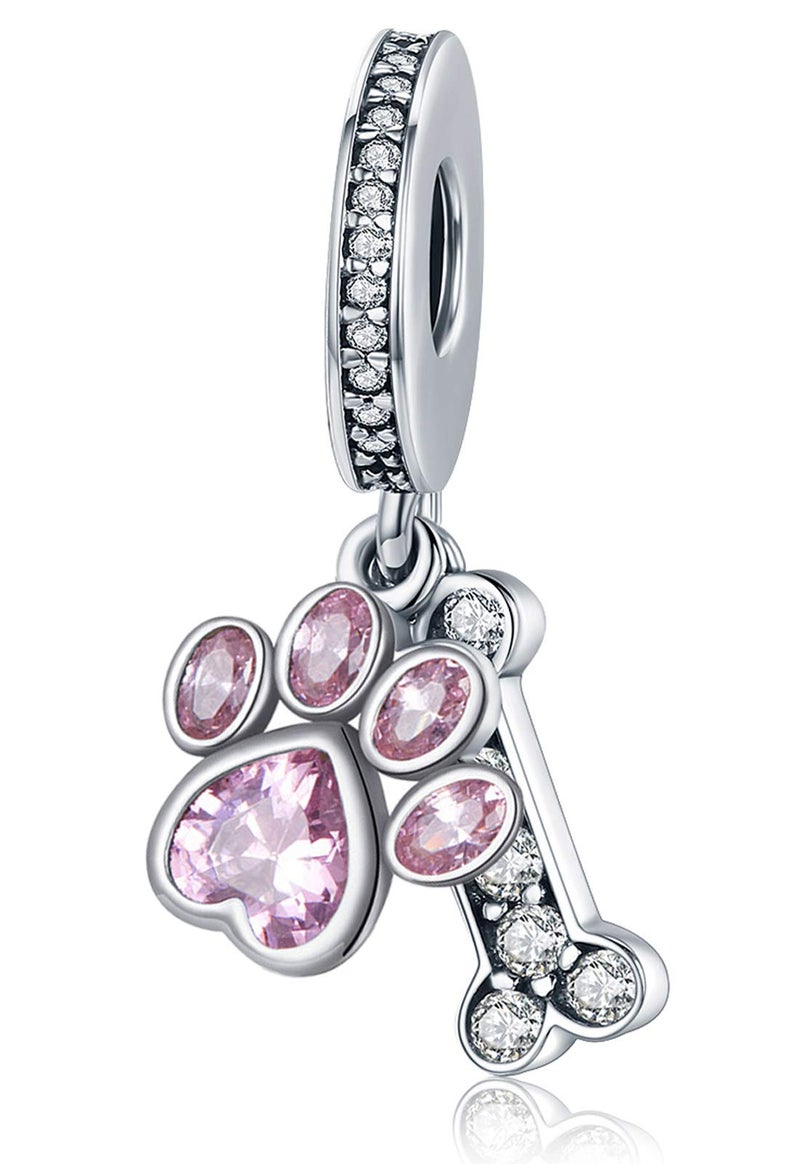 MUERDOU Love Heart Dog Dangle Charm fit for Pandora Charms Bracelet I Love You to the Moon and Back Charm - Image 1